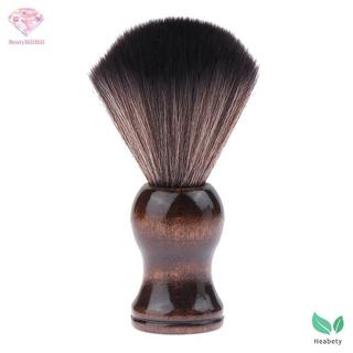 Heabety Mềm Nylon Cạo Râu Bàn Chải Mềm Di Động Quét Salon Làm Sạch Bọt Bàn Chải Tay Cầm Bằng Gỗ Râu Bàn Chải Mới