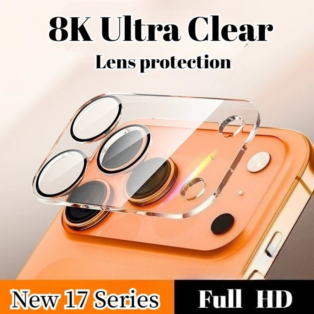 Dễ dàng cài đặt Slim Full Cover Kính cường lực bảo vệ ống kính cho iPhone 17 16 15 14 13 12 11 Pro Max Plus Air Mini 16E AF AR HD 8K Camera sau Chống vỡ Chống trầy xước Bảo vệ Flim