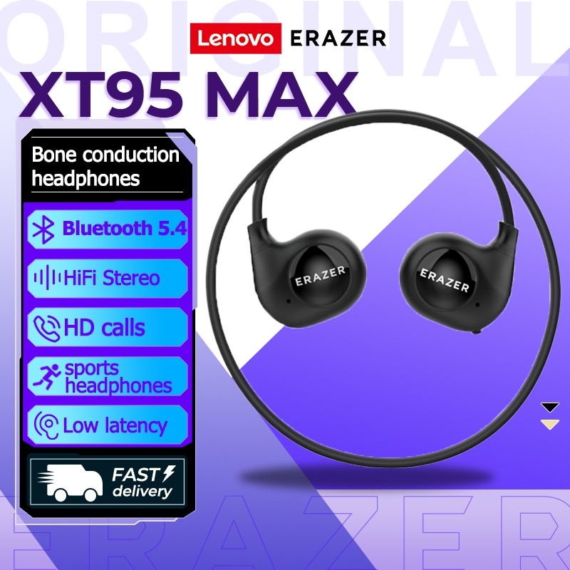 Lenovo ERAZER XT95 MAX Tai nghe mở tai Tai nghe thể thao Bluetooth 5.3 Tai nghe dẫn truyền xương không khí IPX5 chống nước với Micophone | BigBuy360 - bigbuy360.vn