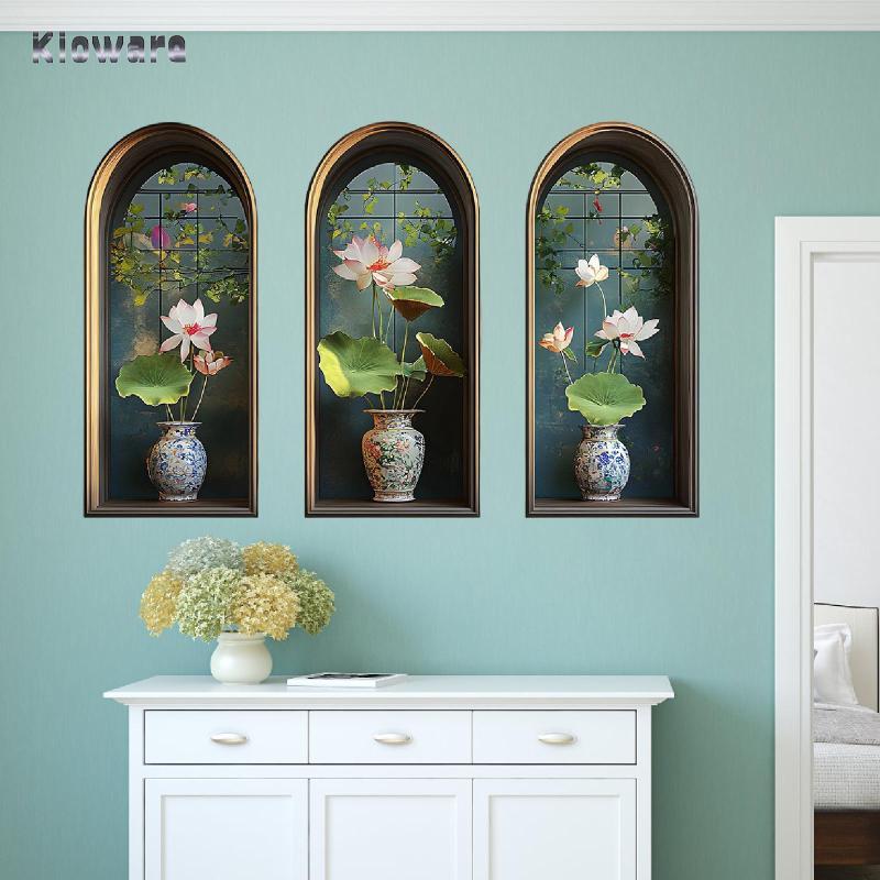 3 Cây Dán Tường Đề Can Dán Tường Vỏ Và Miếng Dán PVC Giấy Dán Tường Phông Nền Cho Lối Vào Nền Văn Ph