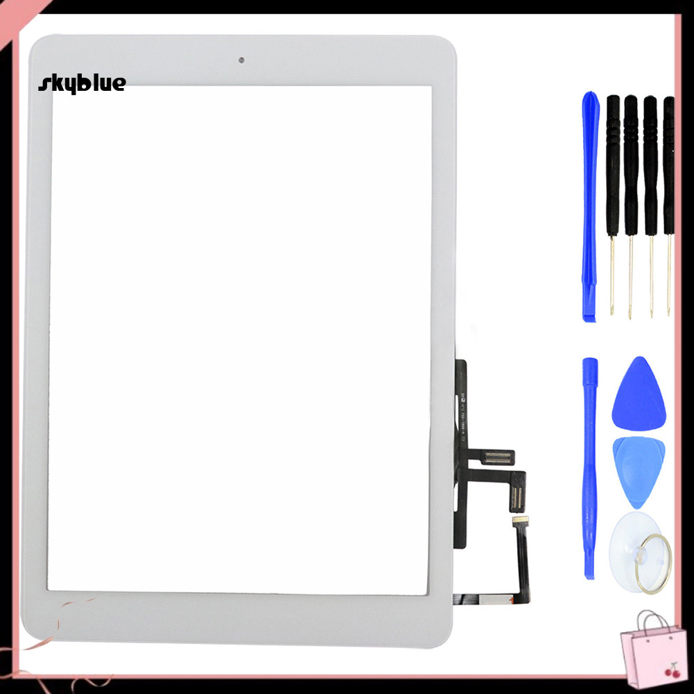 [Sy] Màn hình số hóa cảm ứng + Keo dán + Nút Home Flex cho iPad Air A1474 A1475