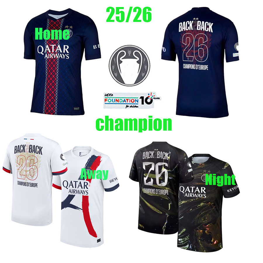 25 / 26 O.DEMBELE jersey 25 / 26 PSG-home áo bóng đá KVARATSKHELIA D.DOUE VITINHA HAKIMI BARCOLA Áo 