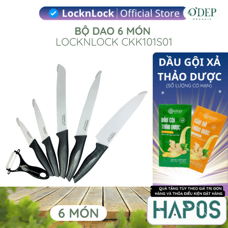 Bộ dao 6 món LocknLock CKK101S01 - HAPOS LSA