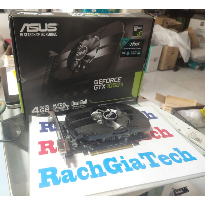Mới 100%, full box Card màn hình Asus GTX 1050Ti 4GB GDDR5 128Bit 1 Fan