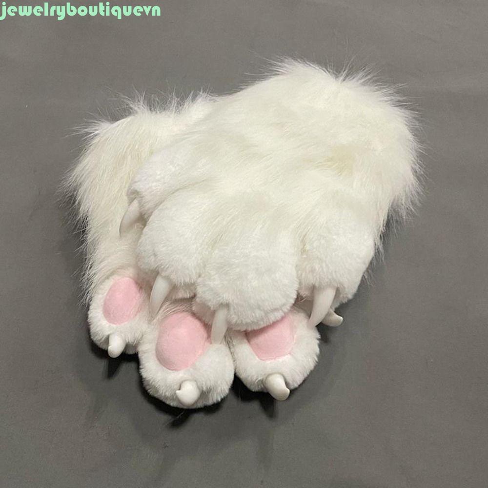 JEWE Sang Trọng Cat Paw Găng Tay, Squeaky Kig Furry Cosplay Trang Phục Găng Tay, Kawaii Ấm Làm Dày F