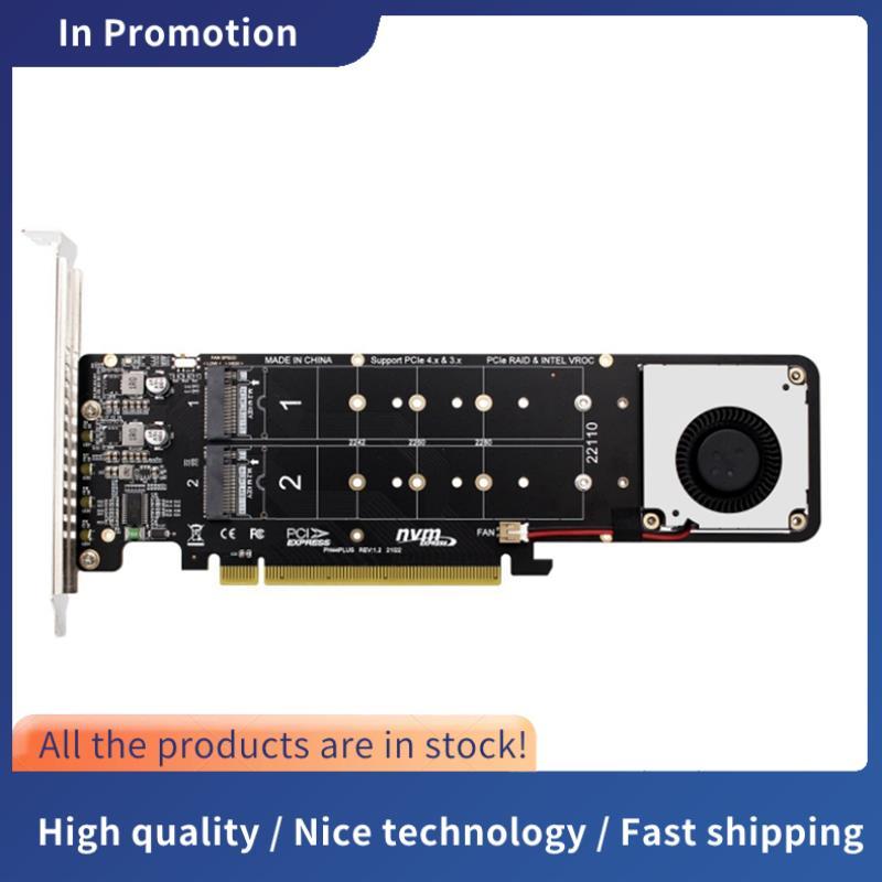 Thẻ chia đôi NVME PCI-E X16 PCI-E X16 PCI-E X16 sang M.2 M-Key NVME X4SSD Bộ chuyển đổi thẻ mở rộng