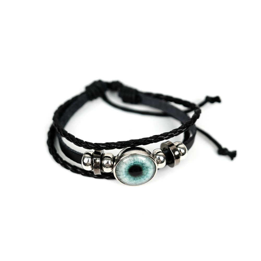 Luminous cat's eye, cat's eye luminous blue10y New blue bracelet LMSA