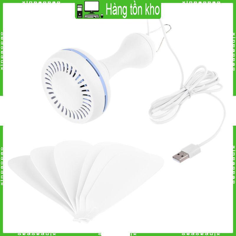 6 Leaves USB Ceiling Fan Air Cooler Hanging Tent Fans for Camping Bed Dormitory