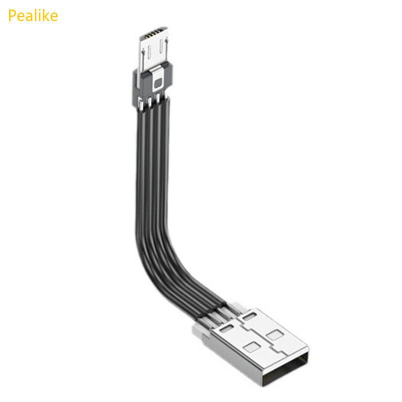 Pealike Silicone Flat Slim Thin Ribbon USB A Male to Micro USB Male Data Cable Data Data Flat Slim F