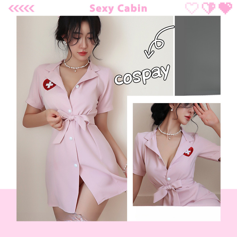 Sexy lingerie, seductive nurse outfit, hot role-playing uniform, temptation set for women