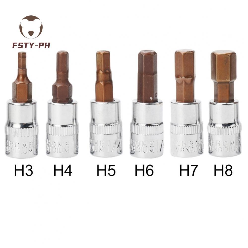 Hạng Nặng 1 / 4 Ổ Đĩa Lục Giác Đầu Tua Vít Bit Ổ Cắm H3 H4 H5 H6 H7 H8