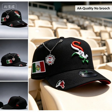 Phiên bản cổ điểnAA- NEW ERA 9FIFTY CHICAGO ĐEN TRẮNG SOX SNAPBACK Mũ bóng chày có thể điều chỉnh ME