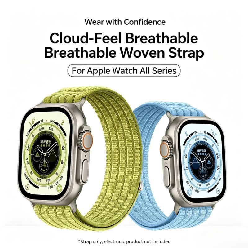 Dành Cho Apple Watch 49 44 45 41 38mm Cho Apple Watch Dây Đeo Nylon Dệt Thoáng Khí Cho IWatch Series