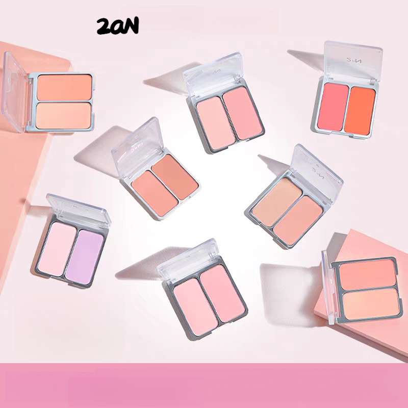 2aN Đôi Màu Blush Kem Nhung Kết Cấu Mịn Mượt Tự Nhiên Cheek Tint Lâu Dài Chống Thấm Nước Hàng Ngày T