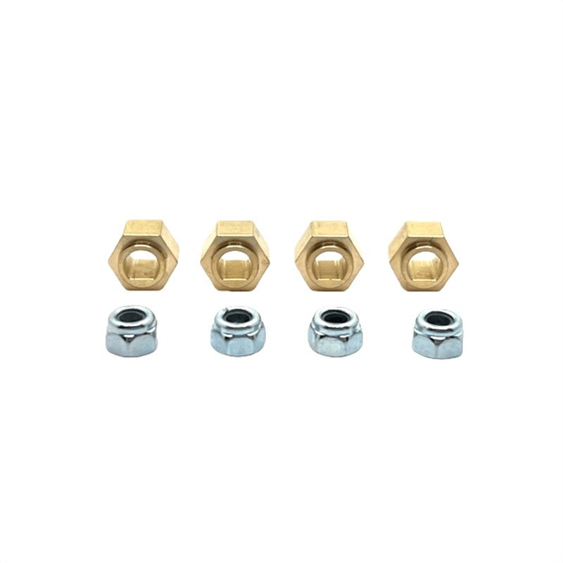 + Bộ chuyển đổi trung tâm lục giác bánh xe bằng đồng 1,5mm 7mm * 5,5mm có phần mở rộng đai ốc, các b