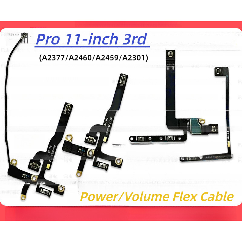 Thích hợp cho iPad Pro 11inch thế hệ thứ 3 cáp flex nút nguồn và âm lượng A2377 A2460 A2459 A2301
