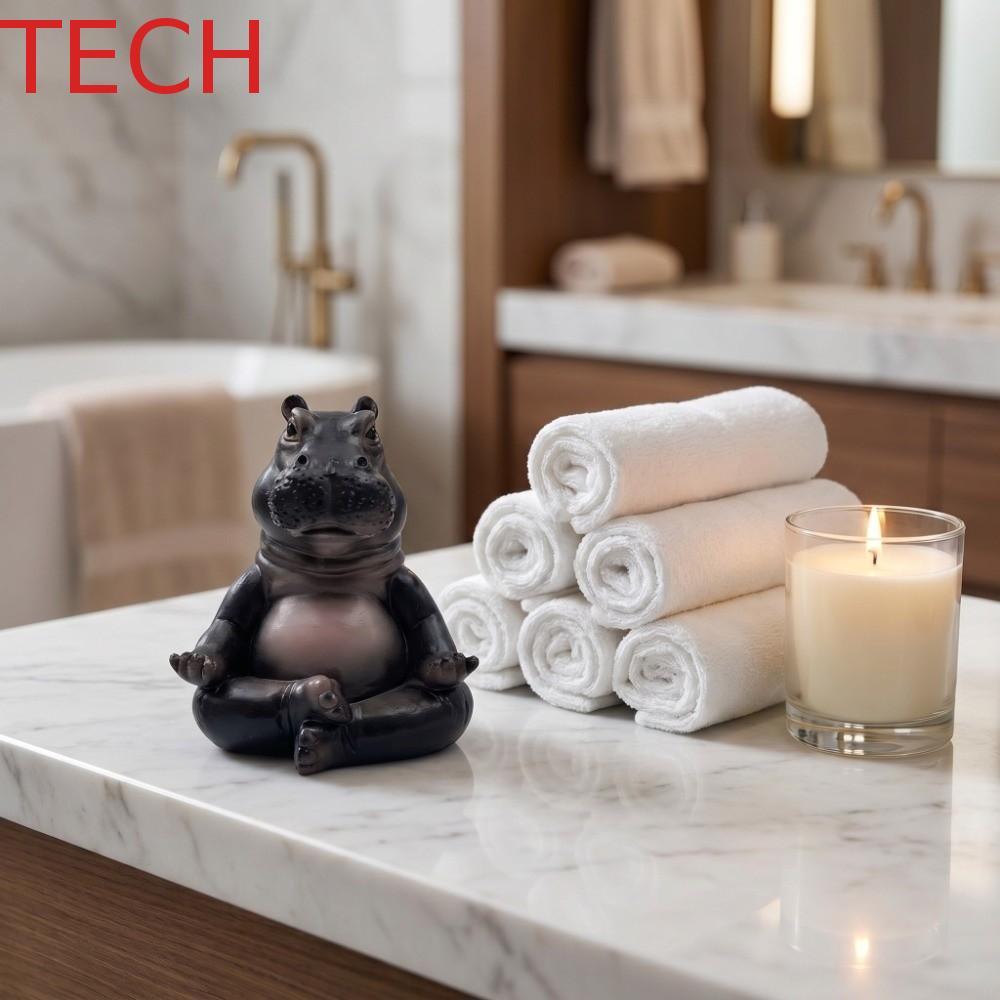 TECH Clumsy Yoga Master Hippo, Tư thế đầy thử thách bằng nhựa Yoga Hippo Tượng, Thực hành bạn đồng h