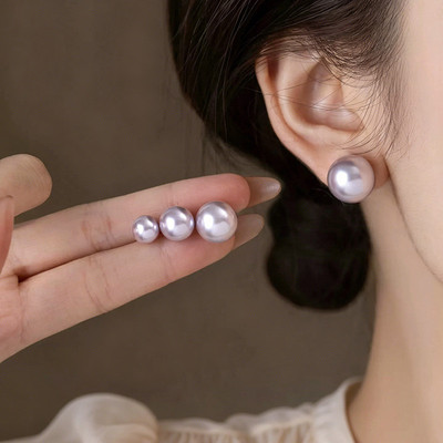 Bông tai ngọc trai giả cỡ lớn Giọt sang trọng nhẹ | Trang sức nữ thanh lịch cao cấp