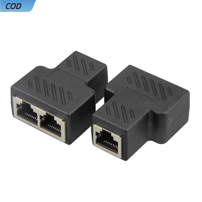 COD 1 đến 2 LAN Ethernet Network Cable RJ45 Splitter cắm Adapter Connector VN
