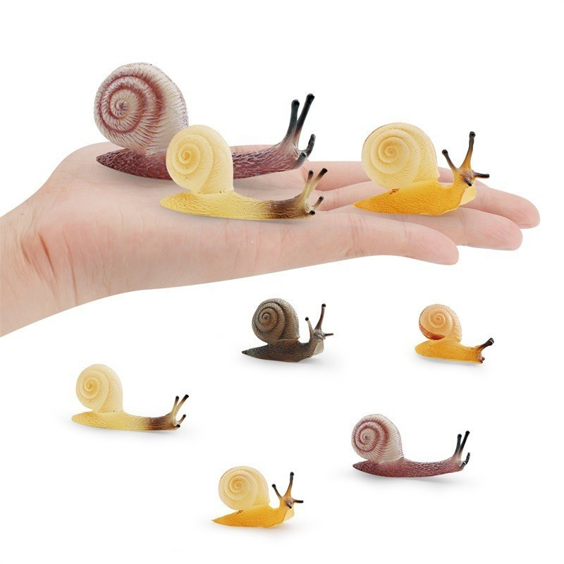 New Product#Simulation Snail Children Early Education Perception Solid Reptile Model Micro Landscape