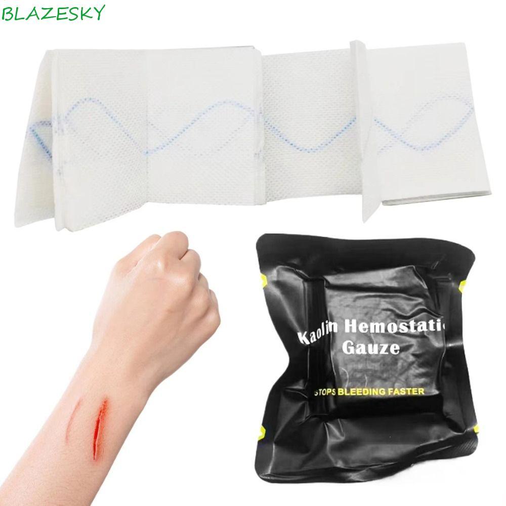BLAZESKY Stop Bleeding Gạc, Gạc Chitosan Vải không dệt Huyết tĩnh Kaolin, Chất liệu hòa tan Thiết kế