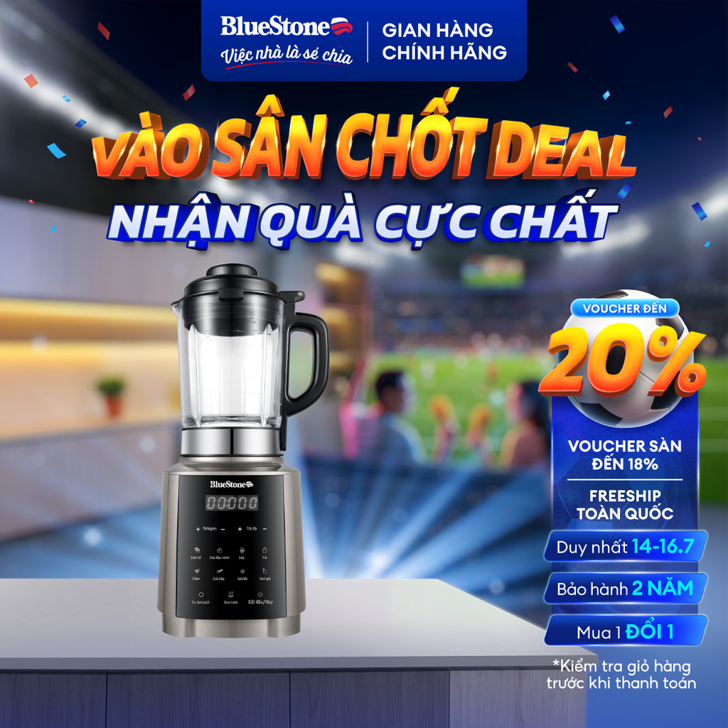 Máy Xay Nấu Đa Năng BlueStone BLB-6038 - 1.75L - 800W - 10 chương trình xay nấu
