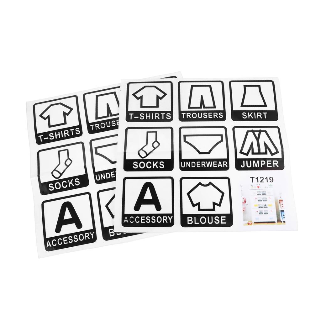 FRCOLOR 2 pieces Clothing Classification Stickers Self-Adhesive Label Stickers for Organizing Dresse