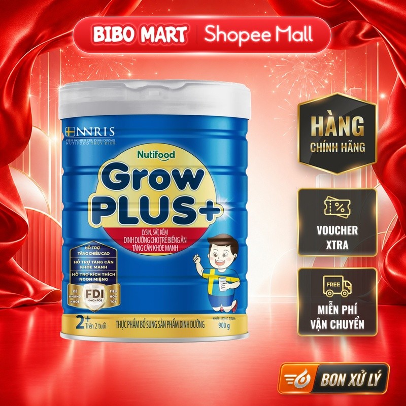 [LIVE] Sữa GrowPLUS+ Xanh 900g 1.5kg Cho Bé Trên 1 Tuổi Hỗ Trợ Dinh Dưỡng  - Bibo Mart
