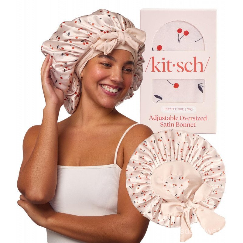 KitschXLSatinBonnetforing-SofterThanSilkBonnetForingWomen-SecureFit, Có thể điều chỉnh, NightCapCurl