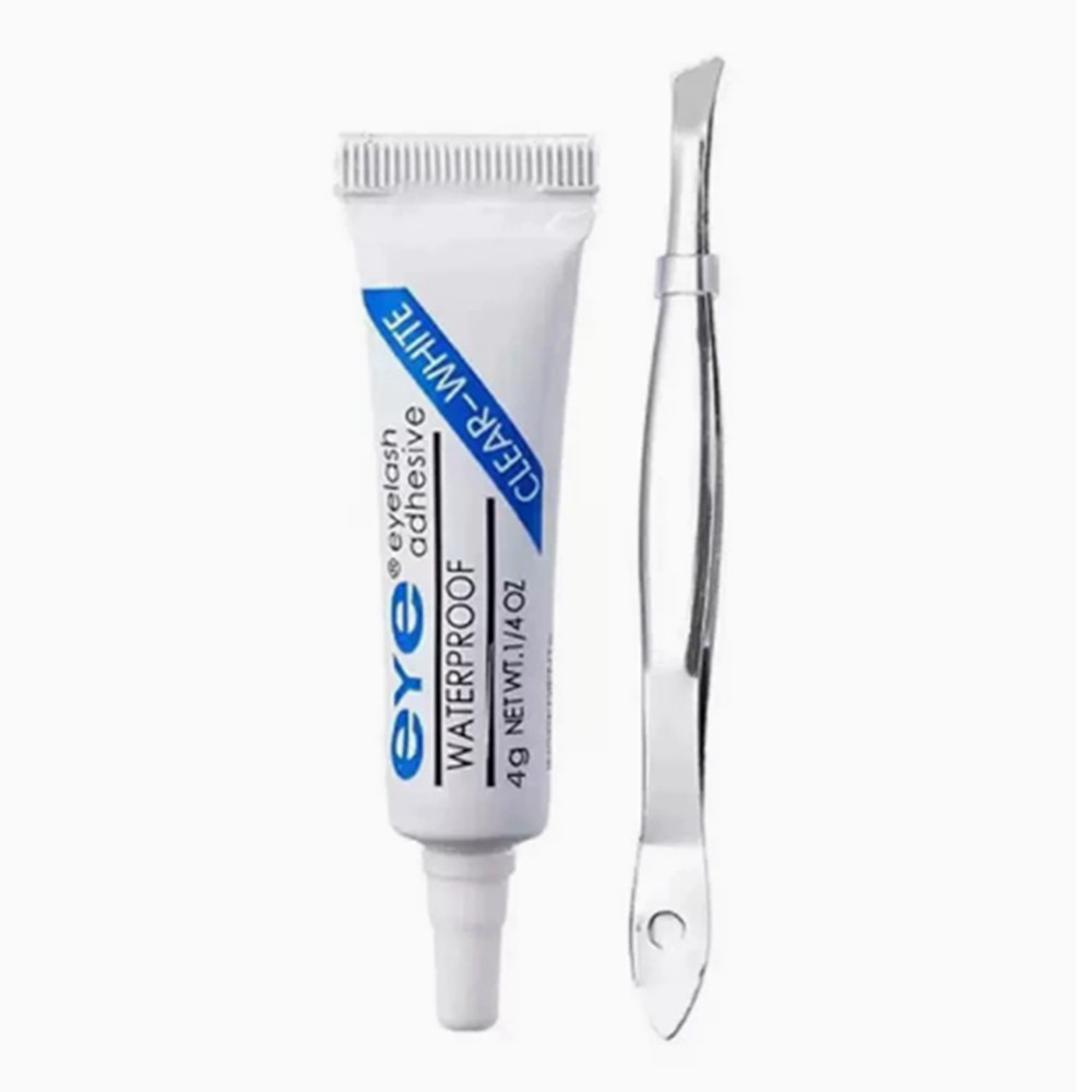 Clear White Waterproof Eyelash Glue Sensitive Skin Friendly Lash Glue for Daily Eye Makeup