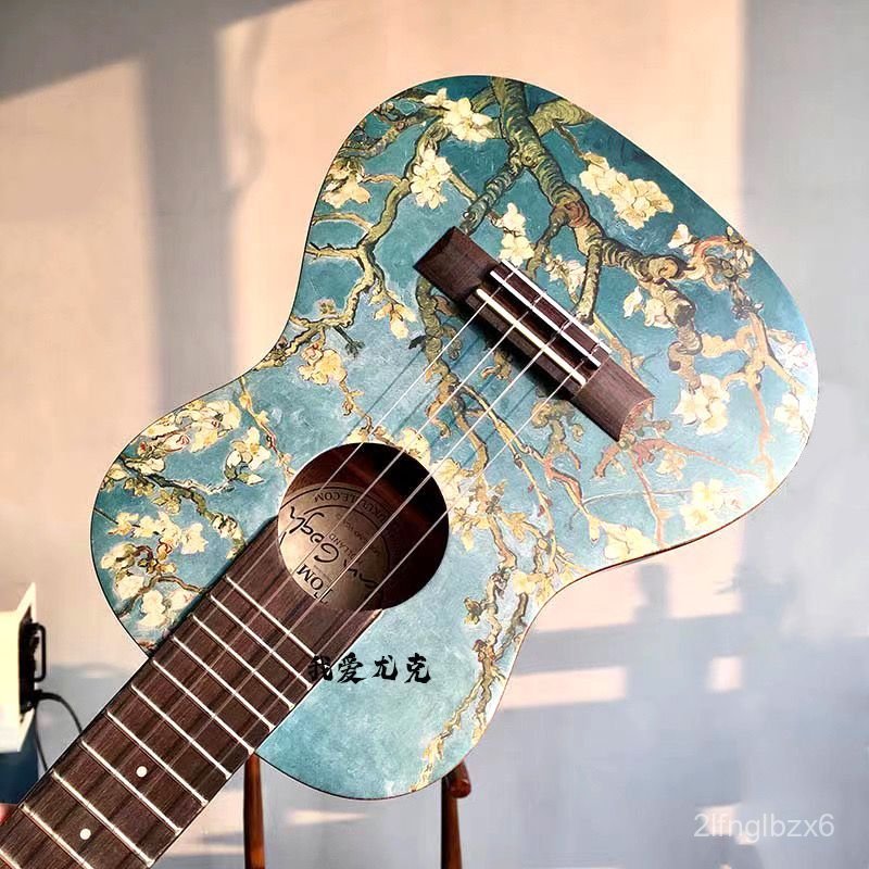 Dan ukulele 23 inch TOM bo suu tap Van Gogh thiet ke nghe thuat cho nguoi moi va nguoi choi nang cao