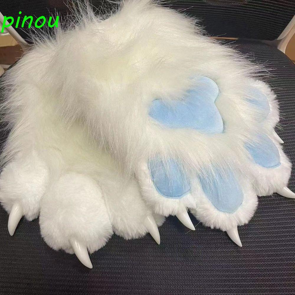 Găng tay trang phục cosplay DÀIQIYING, Fursuit Kigurumi Furry Găng tay chân mèo sang trọng, Thời tra