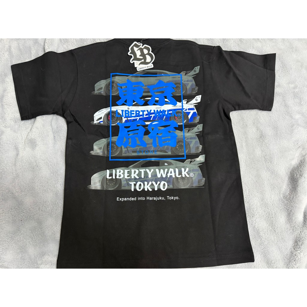 Liberty walk biến đổi Tokyo jdm Áo thun thông thường Nhật Bản cotton xu hướng nam đường phố tay ngắn