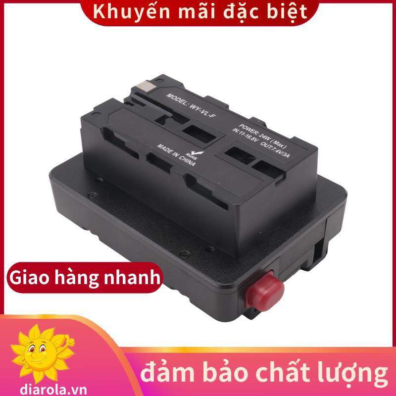 Pin V Mount V-Lock sang NP-F F550 F570 F750 F970 Tấm chuyển đổi pin màu đen D-Tap cho màn hình đèn L