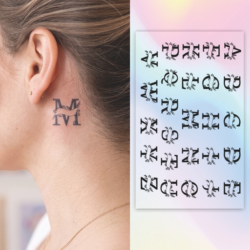 Miếng Dán Chống Thấm Nước Lâu Dài 30 Ngày Chữ Giả Hình Xăm Tối Giản Hình Xăm Tạm Thời Hình Xăm