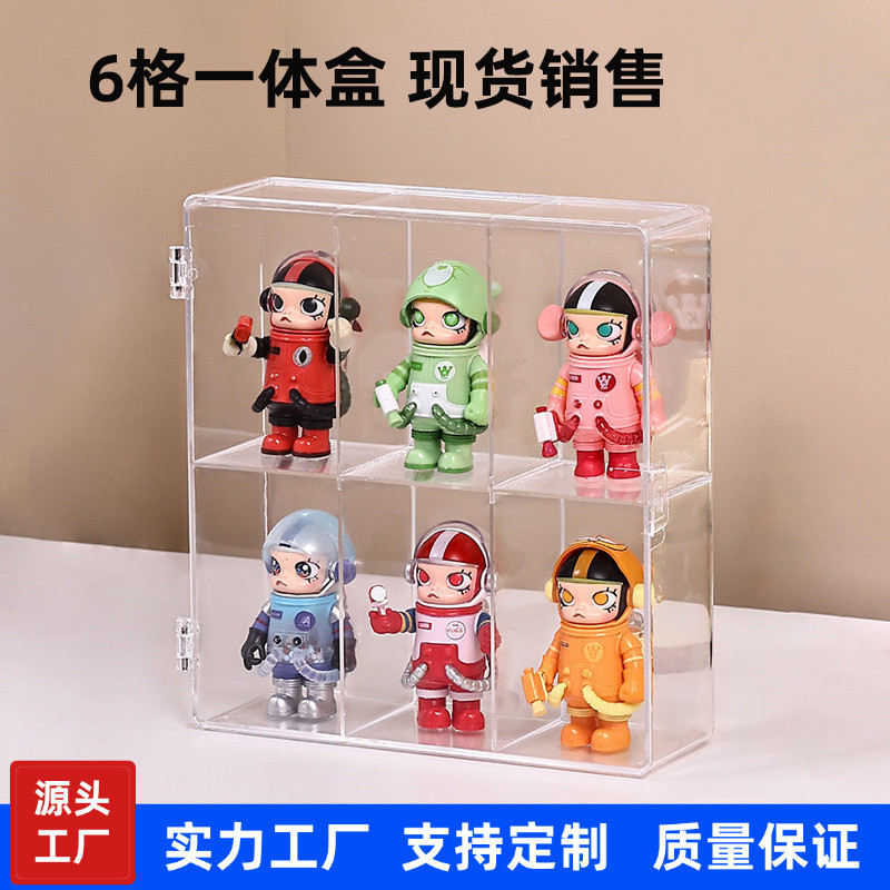 J40readystock2026 Phong Cách Mới Hình Bí Ẩn Hộp Bảo Quản Pop Mart Trong Suốt Đế Trưng Bày Mô Hình Le