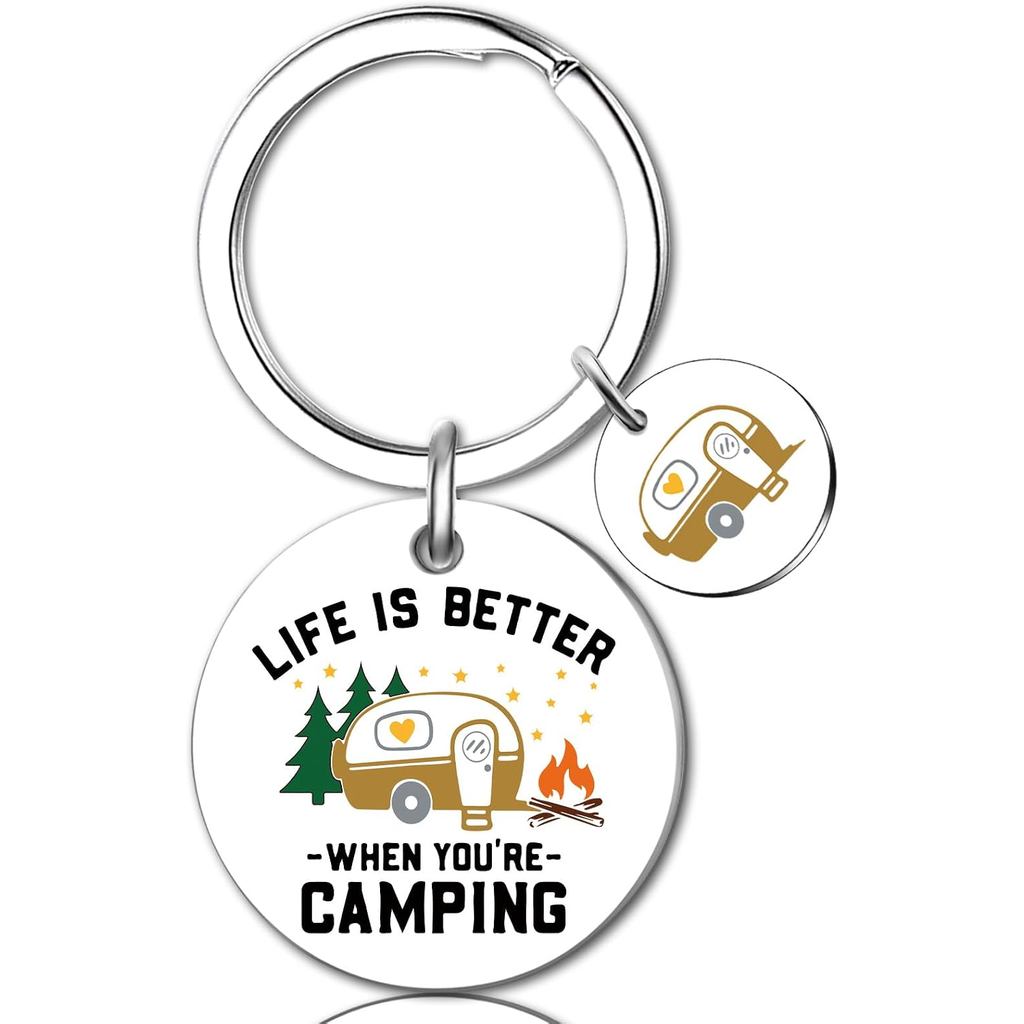 Camper Móc Khóa Rv Trang Trí Quà Tặng Cho Rv Chủ Sở Hữu Happy Camper Trang Trí Phụ Kiện Cắm Trại Cắm