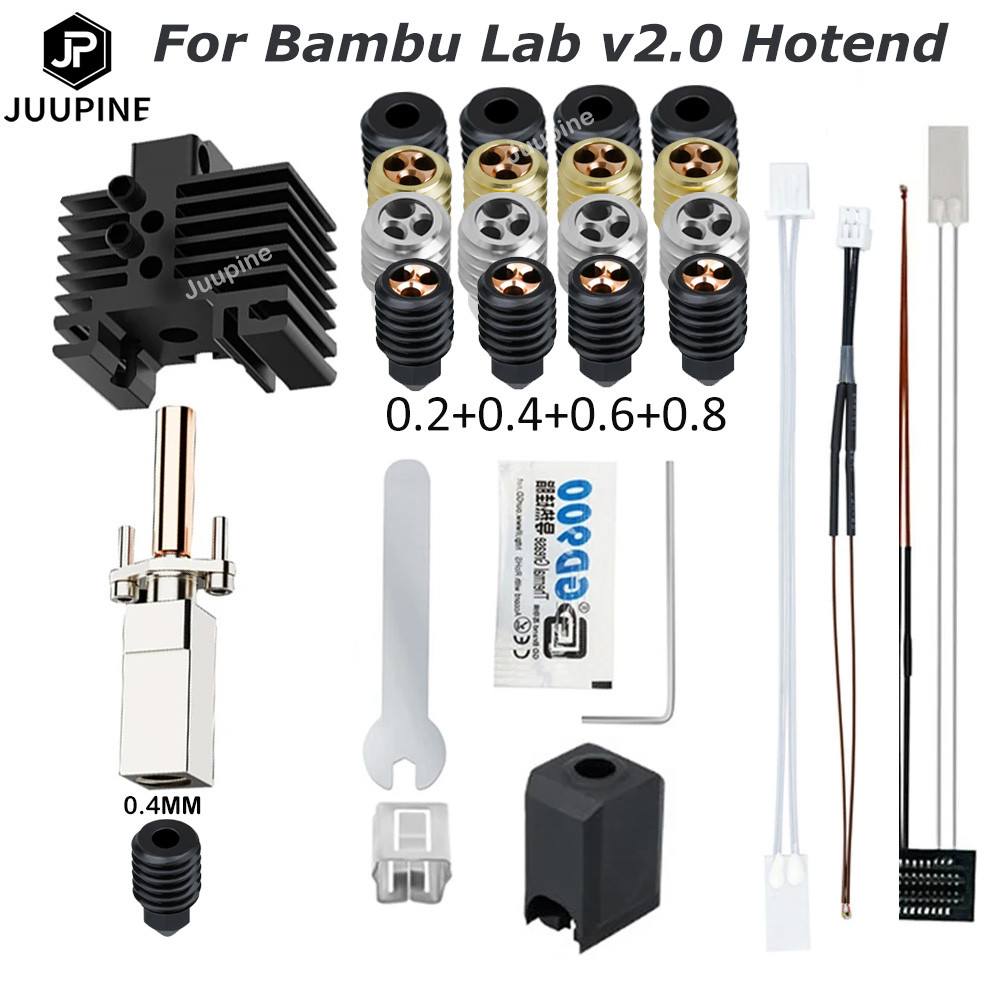[Chất lượng] P1S P1P Nâng cấp cho phòng thí nghiệm Bambu Hotend V2 Bi Metal Heatbreak Lab X1 Vòi phu