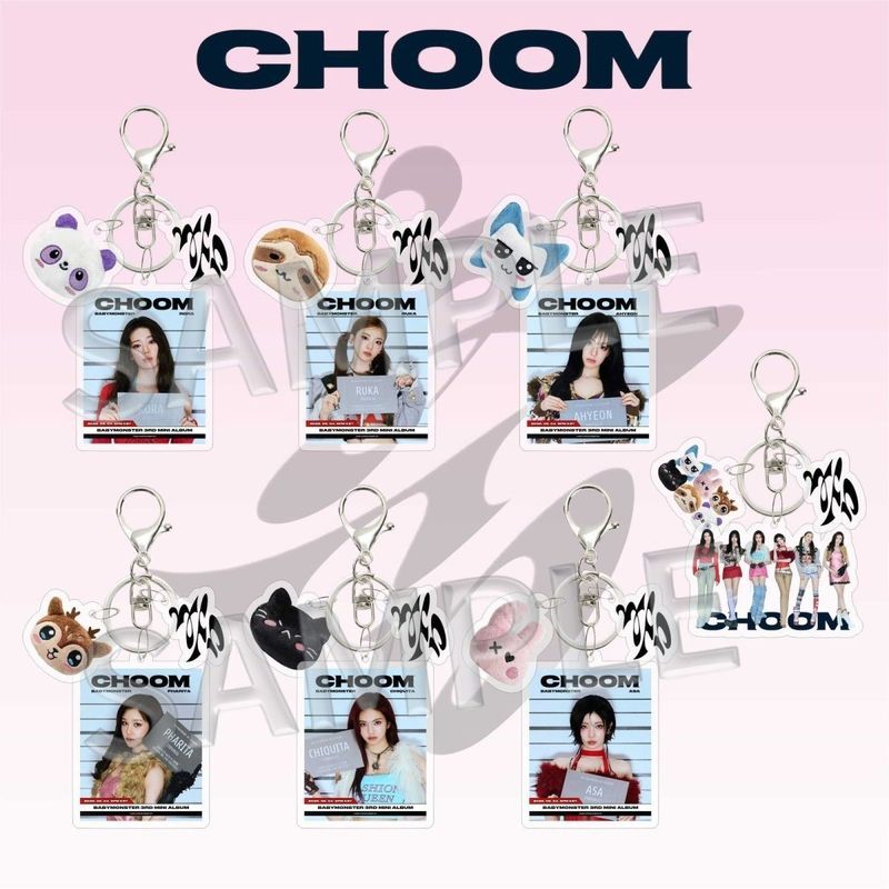 26 BABYMONSTER BABYMONSTER Album Mới Acrylic Móc Khóa Túi Treo HYEON ASA Hàng Hóa 8.4