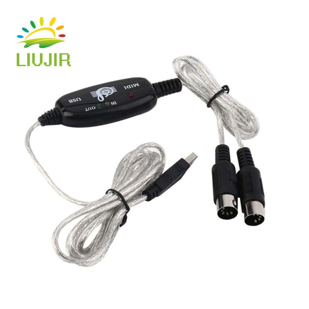 LIUJIR MIDI sang Cáp USB Giao diện MIDI hữu ích chuyên nghiệp cho bàn phím PC cho đàn Piano điện USB