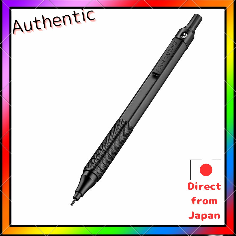 Four Candies Metal Mechanical Pencil Set with Replacement Leads, Eraser, and Case - Various Sizes an