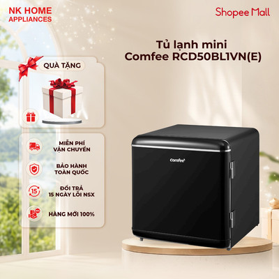 Tủ lạnh mini Comfee RCD50BL1VN(E) 45L - Inverter tiết kiệm điện năng - Bảo Hành Chính Hãng 24 Tháng