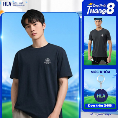 Áo Thun Nam Ngắn Tay HLA - Áo Chất Liệu Thoáng Khí, Mềm Mịn, Thêu Logo Tinh Tế