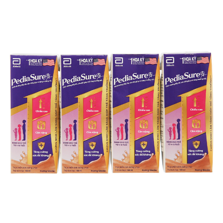 Lốc 4 hộp sữa Pediasure hương Sococa 180ml - 10039