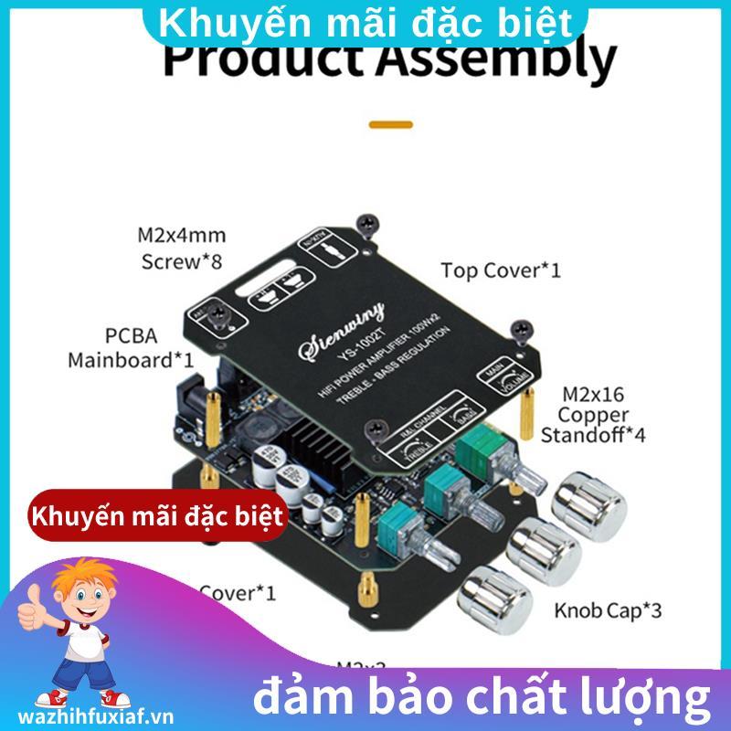 -1002T 200W Mini Bluetooth 2.0 Bộ khuếch đại âm thanh 100W + 100W Hi-Fi Stereo Power Amp AUX Có thể 