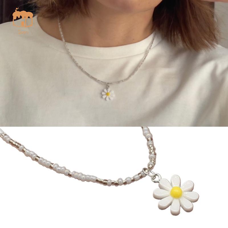 Quen Nhiều Màu Sắc Hướng Dương Đính Hạt Vòng Cổ Bohemian Hoa Cúc Vòng Cổ Handmade Bohemian Hạt Vòng 