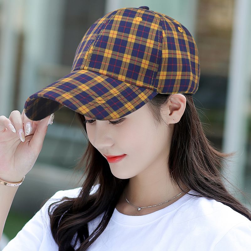Mũ Anh Quốc Phổ Biến Checkered Cứng Top Mũ Bóng Chày Nữ Mùa Xuân Thu 2025 Checkered Casual Street Do