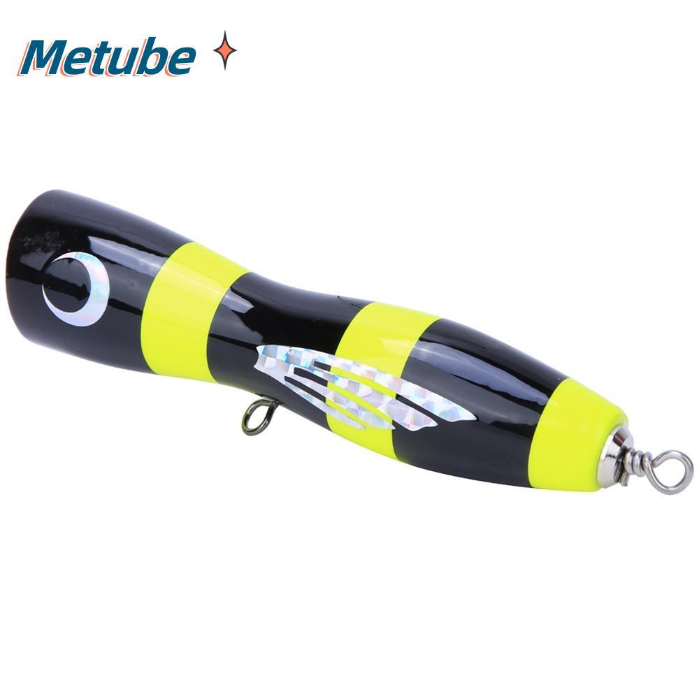 METUBE Topwater Popper Mồi, 16,5cm 65g 3 Màu Popper Mồi, Gỗ Bền Cứng Nhân Tạo Popper Mồi Câu Cá Ngoà