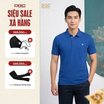 Áo Polo Golf Ngắn Tay DGC Dáng Thể Thao Thoáng Mát Thấm Hút Mồ Hôi - SAPBB14M