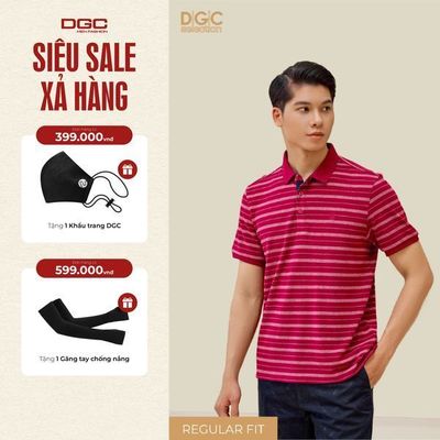 Áo Polo Nam Ngắn Tay DGC Kẻ Ngang, Phong Cách Năng Động - SAPBB05M